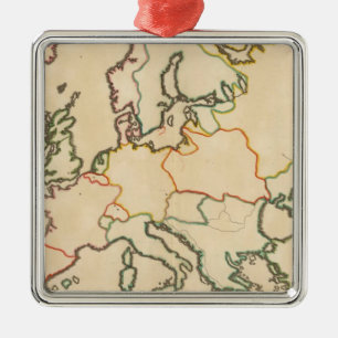 Europe by Religion 3 Metal Tree Decoration
