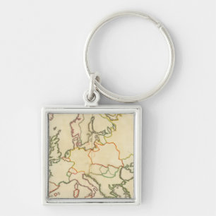Europe by Religion Key Ring