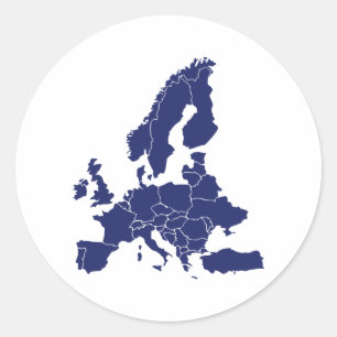 Europe Classic Round Sticker