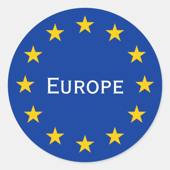 europe classic round sticker (Front)