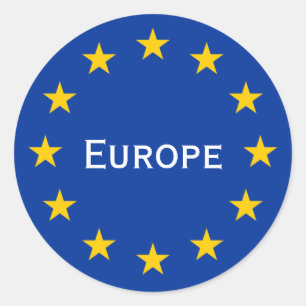 europe classic round sticker