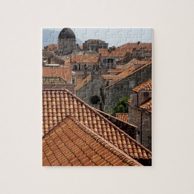Europe, Croatia. Mediaeval walled city of 2 Jigsaw Puzzle (Vertical)