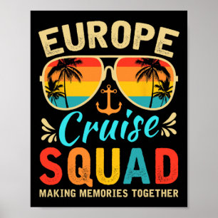 Europe Cruise Squad 2025 European Matching Family Poster