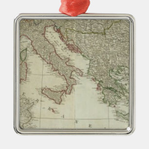 Europe divided into its kingdoms, empires metal tree decoration