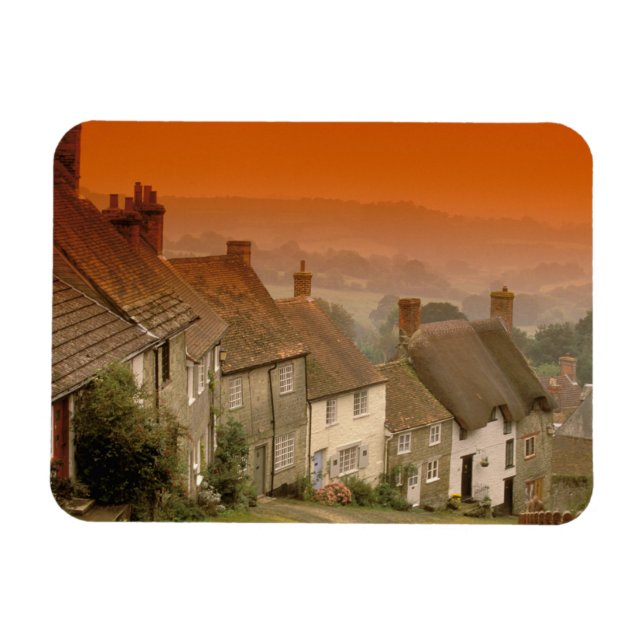 Europe, England, Dorset, Shaftesbury. Gold hill Magnet (Horizontal)