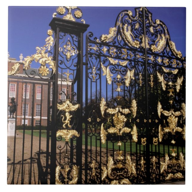 Europe, England, London. Gilded gate outside of 2 Tile (Front)