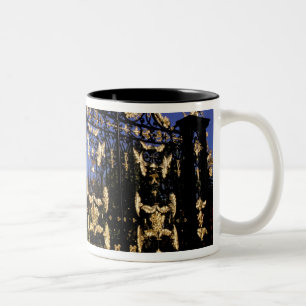 Europe, England, London. Gilded gate outside of 2 Two-Tone Coffee Mug