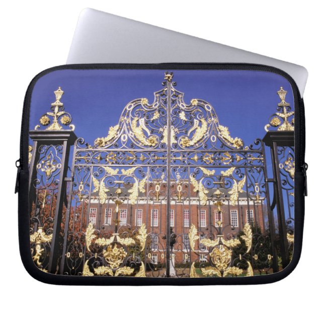 Europe, England, London. Gilded gate outside of Laptop Sleeve (Front)