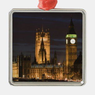 Europe, ENGLAND, London: Houses of Parliament / 2 Metal Tree Decoration