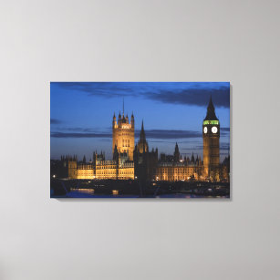 Europe, ENGLAND, London: Houses of Parliament / Canvas Print