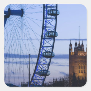 Europe, ENGLAND, London: Houses of Parliament Square Sticker