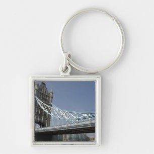Europe, England, London. Tower Bridge over the 2 Key Ring