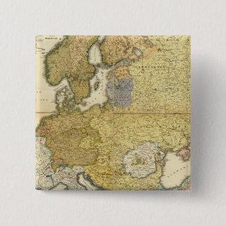 Europe Ethnography Map 15 Cm Square Badge