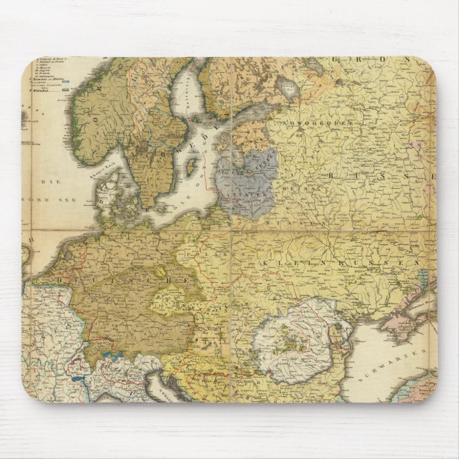 Europe Ethnography Map Mouse Mat (Front)