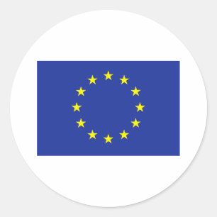 Europe EU European flag Classic Round Sticker