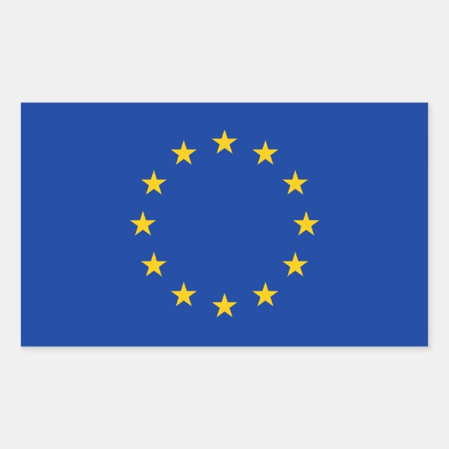 Europe/European Union Flag Rectangular Sticker (Front)