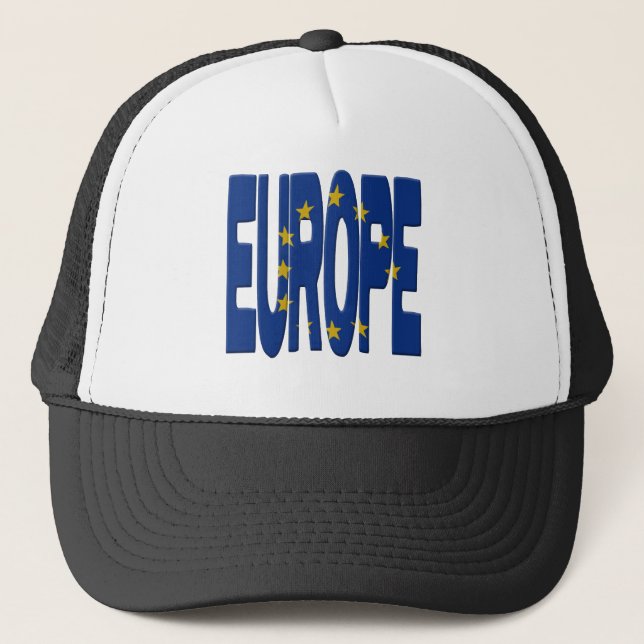 Europe + Flag Trucker Hat (Front)