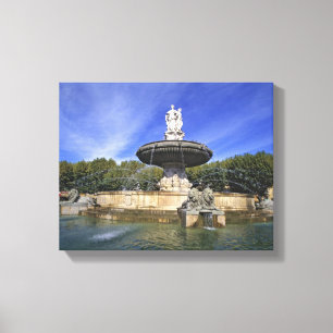 Europe, France, Aix-en-Provence. Fontaine de Canvas Print