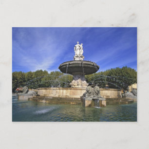 Europe, France, Aix-en-Provence. Fontaine de Postcard