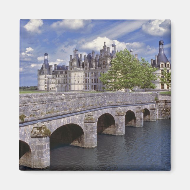 Europe, France, Chambord. A stone bridge leads Magnet (Front)