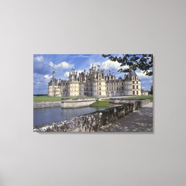 Europe, France, Chambord. Imposing Chateau Canvas Print (Front)