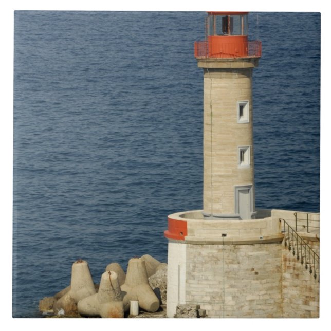 Europe, France, Corsica, Bastia.  Port Tile (Front)