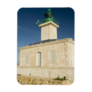 Europe, France, Corsica, Ile Rousse.  Lighthouse Magnet