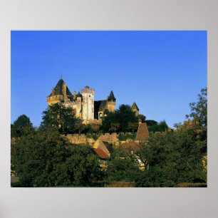 Europe, France, Montforte. The medieval castle Poster