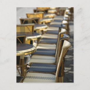 Europe, France, Paris, Beaubourg: Cafe Tables / Postcard