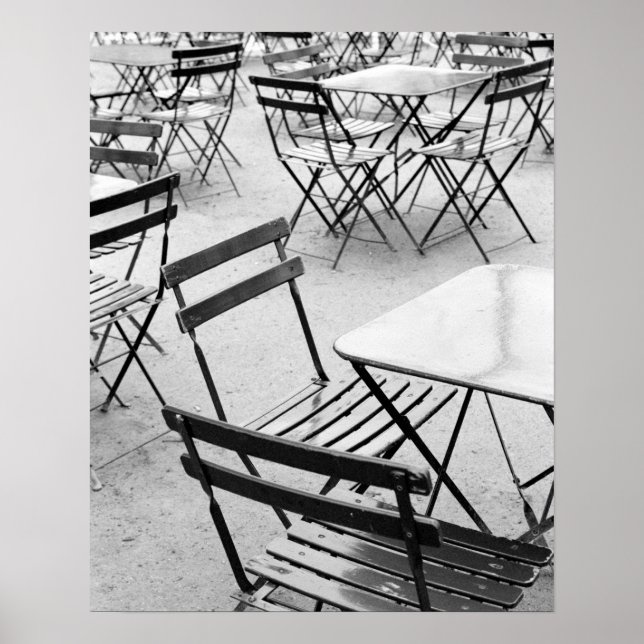Europe, France, Paris. Chairs, Jardin du 3 Poster (Front)