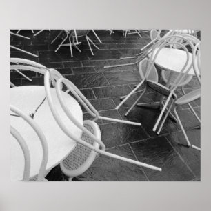 Europe, France, Paris. Chairs, Jardin du 4 Poster