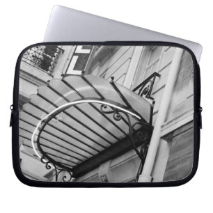 Europe, France, Paris. Detail of Left Bank hotel Laptop Sleeve