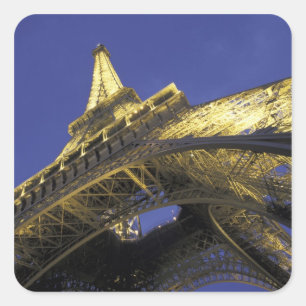 Europe, France, Paris, Eiffel Tower, evening 2 Square Sticker