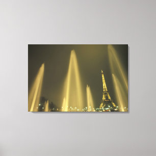 Europe, France, Paris, Eiffel Tower, evening Canvas Print