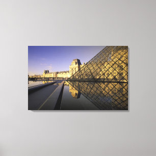 Europe, France, Paris. Le Louvre and glass Canvas Print