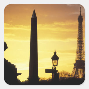 Europe, France, Paris, Place de Concorde. Square Sticker