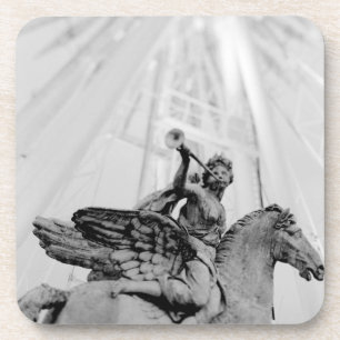 Europe, France, Paris. Statue and Ferris Wheel, 2 Coaster