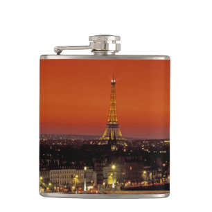 Europe, France, Paris. Sunset view of Eiffel Hip Flask