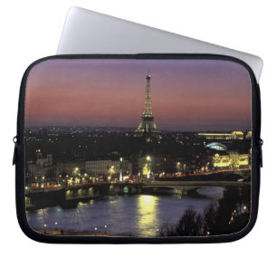 Europe, France, Paris, Sunset view of Eiffel Laptop Sleeve