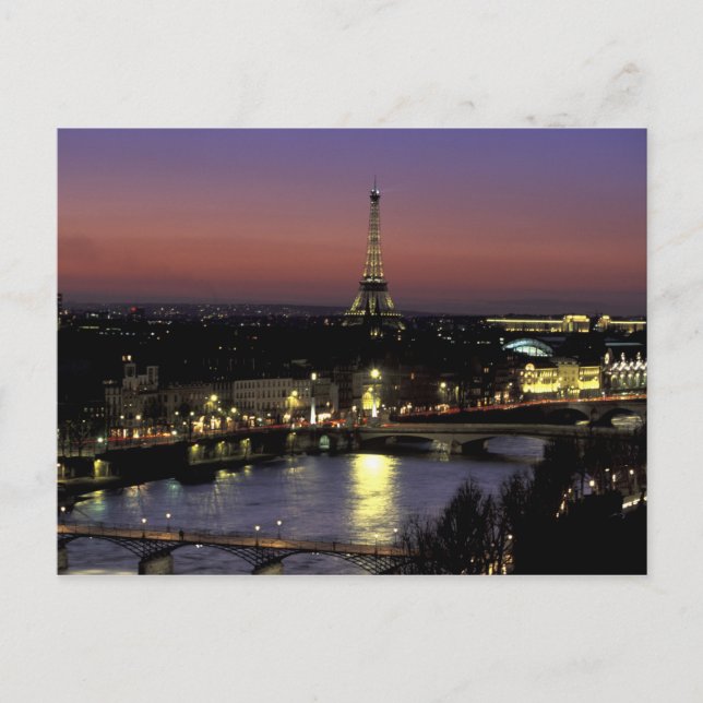 Europe, France, Paris, Sunset view of Eiffel Postcard (Front)