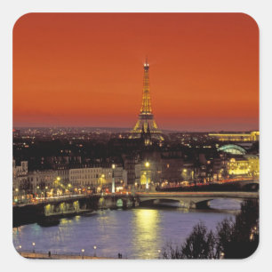 Europe, France, Paris. Sunset view of Eiffel Square Sticker