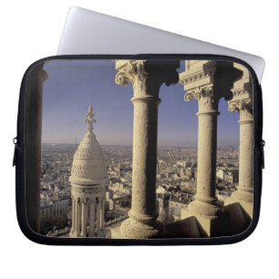 Europe, France, Paris, View of Paris through Laptop Sleeve