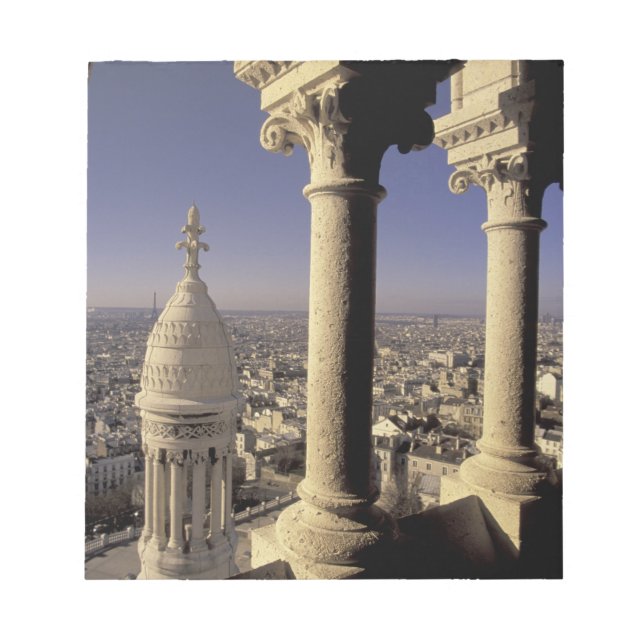 Europe, France, Paris, View of Paris through Notepad (Front)