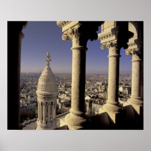 Europe, France, Paris, View of Paris through Poster