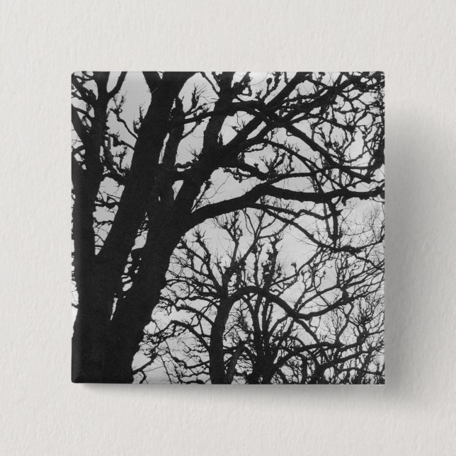 Europe, France, Paris. Winter trees, Marco 15 Cm Square Badge (Front)