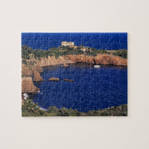 Europe, France, Theoule-sur-Mer. A tile-roofed Jigsaw Puzzle