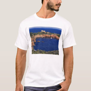 Europe, France, Theoule-sur-Mer. A tile-roofed T-Shirt