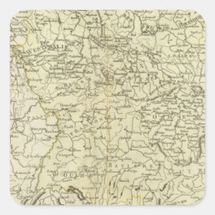 Europe, Germany, Austria Square Sticker