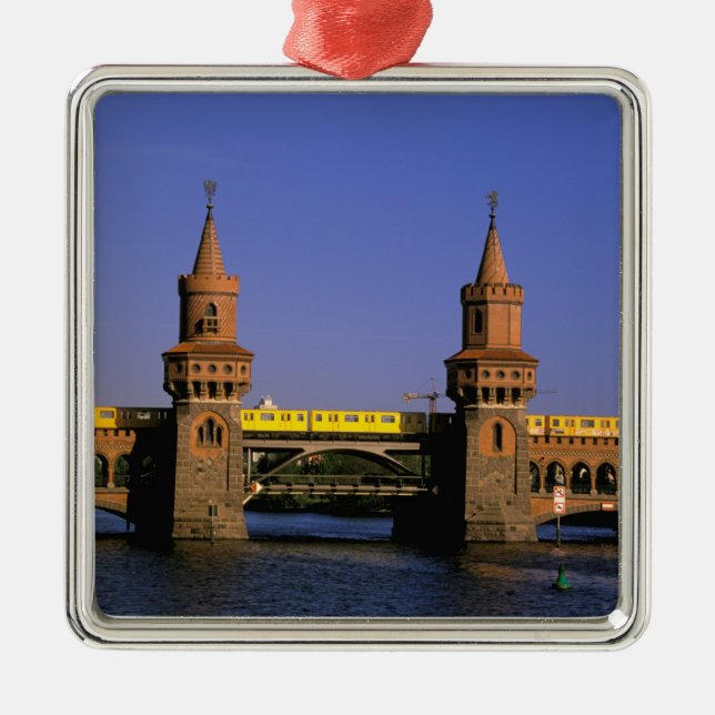 Europe, Germany, Berlin. Kreuzberg, Oberbaum Metal Tree Decoration (Front)