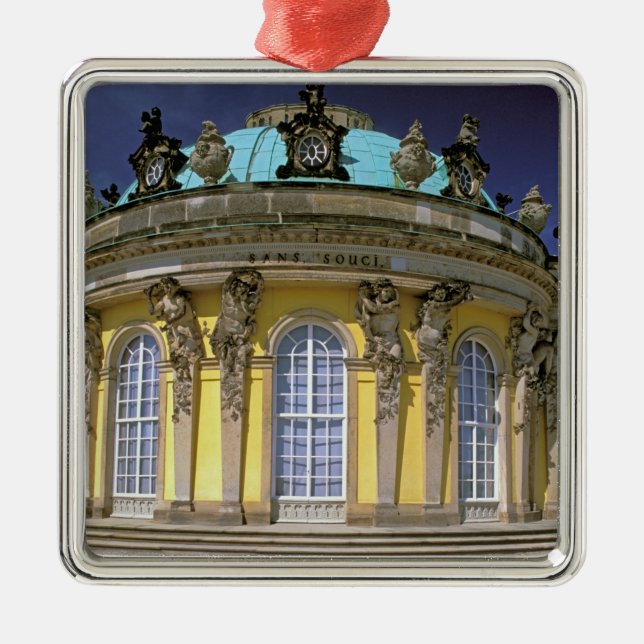 Europe, Germany, Potsdam. Park Sanssouci, 2 Metal Tree Decoration (Front)